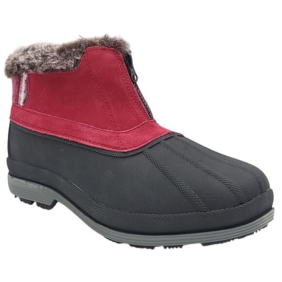 Propet Women Lumi Insulated Winter Duck Boots Size US 10EEEE Berry Suede - Picture 1 of 6